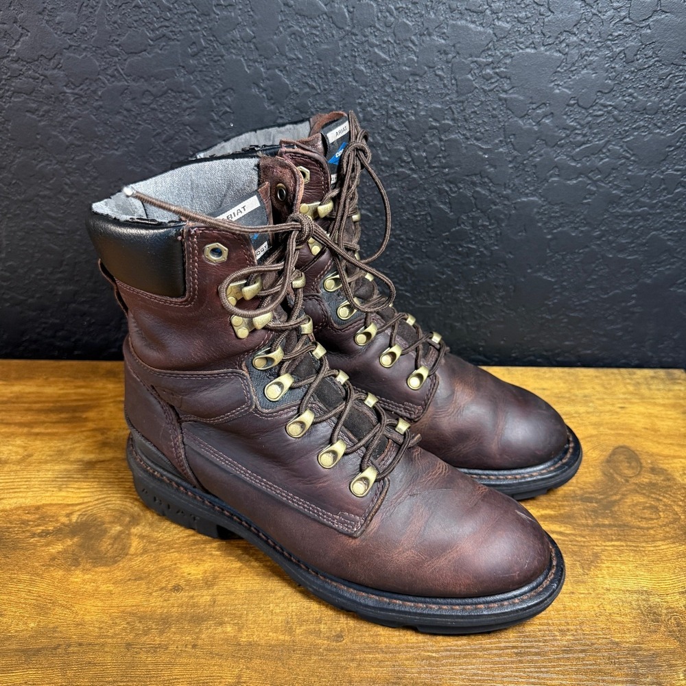Ariat Men's Hermosa XR 10002457 Brown Leather Composite Toe Work Boots Mens 8EE